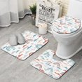 thumbnail image 1 of White Boho Bohemia Rainbow Clouds Sun Pattern Bathroom Rugs Sets 3 Piece,Toilet Cover Set,Absorbent Non Slip Bathroom Mats Sets with U-Shaped Contour Rug Toilet Rug Set, 1 of 5
