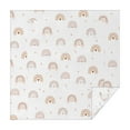 thumbnail image 1 of White Boho Bohemia Rainbow Hearts Pattern Square Tablecloth,Waterproof Square Table Cover,Wipeable Spillproof Washable Table Cover for Home Kitchen Party Decor 42"X42"(107x107cm), 1 of 6