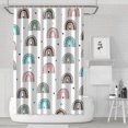 thumbnail image 1 of White Boho Bohemia Rainbow Leopard Hearts Pattern Shower Curtain 72"x72" ,Bathroom Decorative Shower Curtains Set with 12 Hooks,Modern Waterproof Washable Shower Curtain, 1 of 6
