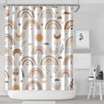 thumbnail image 1 of White Boho Bohemia Rainbow Sun Moon Pattern Shower Curtain 72"x84" ,Bathroom Decorative Shower Curtains Set with 12 Hooks,Modern Waterproof Washable Shower Curtain, 1 of 6