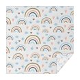 thumbnail image 1 of White Boho Bohemia Rainbows Clouds Hearts Pattern Square Tablecloth,Waterproof Square Table Cover,Wipeable Spillproof Washable Table Cover for Home Kitchen Party Decor 42"X42"(107x107cm), 1 of 6