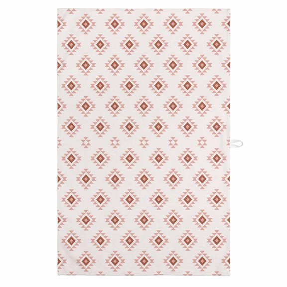 White Boho Geometric 1 Pack Kitchen Towel, Water Absorbent Dish Towel, Modern Simple Aztec Ethnic Pattern Decorative Hand Towels - Quick Drying Cloth for Cooking Baking, 18x28 Inch