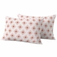 thumbnail image 1 of White Boho Geometric Outdoor Waterproof Pillow Covers, Modern Simple Aztec Ethnic Pattern Decorative Rectangle Throw Pillowcase Sofa Cushion Sham for Patio/Couch/Chair, 20"x12" 2 Pack, 1 of 8