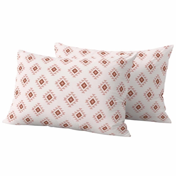 White Boho Geometric Outdoor Waterproof Pillow Covers, Modern Simple Aztec Ethnic Pattern Decorative Rectangle Throw Pillowcase Sofa Cushion Sham for Patio/Couch/Chair, 20"x12" 2 Pack