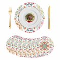 thumbnail image 1 of White Boho Round 15 Inch Placemats Set of 8, Retro Ethnic Colorful Flower Aesthetic Art HeatResistant Non Slip Place Mats for Dining Table, Wipeable Braided Kitchen Table Mats for Housewarming, 1 of 9