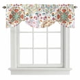 thumbnail image 1 of White Boho Tie Up Valance Curtains for Windows, Kitchen Curtains Window Treatments, Retro Ethnic Colorful Flower Aesthetic Art Short Window Shades Valances for Bedroom Bathroom Cafe 42"x18", 1 of 8