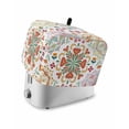 thumbnail image 1 of White Boho Toaster Cover 4 Slice, Large Kitchen Appliance Covers, Retro Ethnic Colorful Flower Aesthetic Art Toaster Oven Cover with Loop, Bread Machine Cover Polyester Dust Cover Protection, 1 of 4