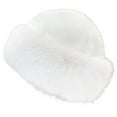 thumbnail image 1 of White Bomber Hats New Mongolian Hat Autumn and Winter Thick Plush Imitation Mink Warm Mongolian Hat Ear Versatile Fashion Windproof, 1 of 6