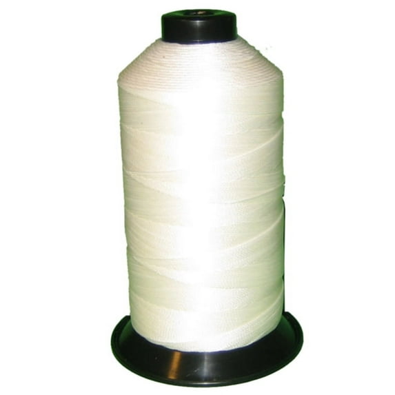 White Bonded Nylon Sewing Thread T135 #138 1250 Yard for Outdoor, Upholstery, Leather