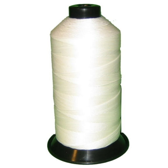 White Bonded Nylon Sewing Thread T135 #138 1250 Yard for Outdoor, Upholstery, Leather
