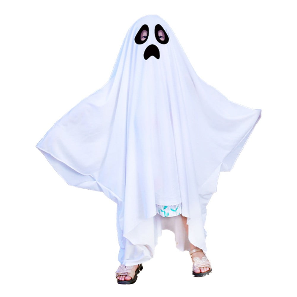 White Boo Ghost Robes Costume for Child Halloween Spooky Trick-or ...