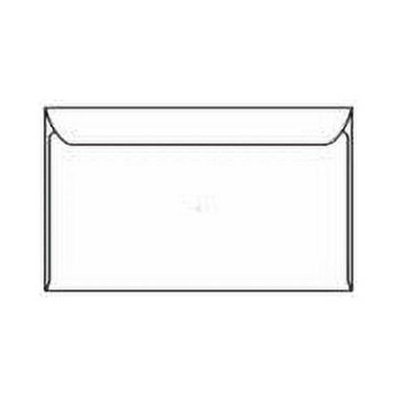 White Booklet Envelope, Side Open, 6" x 9-1/2", Vellum Finish, 24 lb (SFI Certified), Two Side Seams, No Window, Remoistening Seal - Case of 500