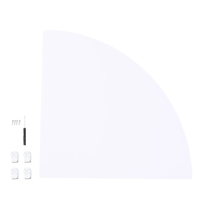 White Bookshelf Wall Corner Plant Shelving Triangle Fan Shaped Rack Storage Shelves