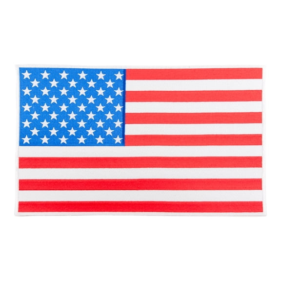 White Bordered American Flag Patriotic Embroidered Iron On Sew On Biker Patches.