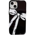thumbnail image 1 of White Bow Black Phone Case Compatible with iPhone Case (Black,iPhone 15), 1 of 6