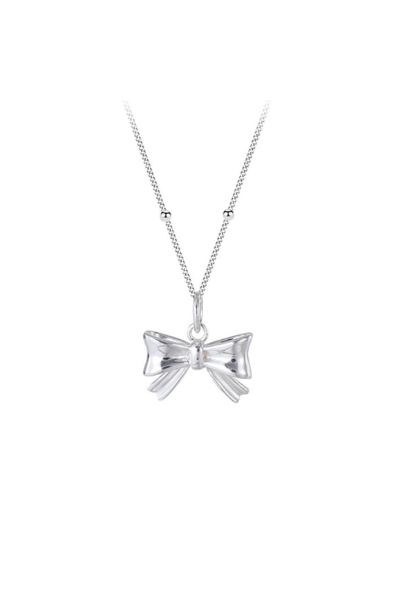 White Bow Necklace Necklace Necklace