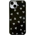 thumbnail image 1 of White Bow Retro Black Phone Case Compatible with iPhone 15 Pro Max,Cute Chic Trendy Ribbon Design Glossy Sleek Clear Side Girls Women Protective Cover for iPhone 15promax 6.7inch, 1 of 9