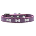 thumbnail image 1 of White Bow Widget Dog Collar, Lavender - Size 18, 1 of 1