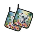 thumbnail image 1 of White Boxer Luau Pair of Pot Holders, 1 of 5