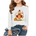 thumbnail image 1 of White Boy Girl Long Sleeve Tshirts for Kids Girl Boy Winter Fall Crew Neck Graphic Elegant Happy Festival Gift Thanksgiving Lounge Cute Shirt Thermal Tops Shirts Kid 2025 4 Years, 1 of 5