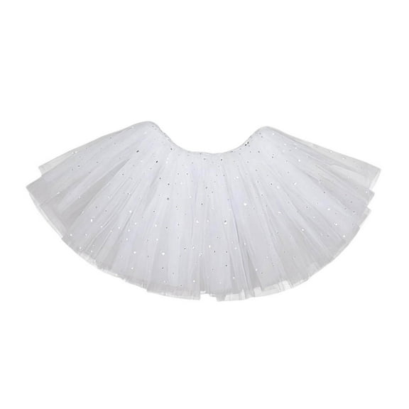 White Boy Girl Skort for Kids Girl Boy Midi Sequin Sparkle Dance Cosplay Costumes Mesh Glitter Elastic Waist Skirt Kid 2025 Clothes Country Concert 7 Years