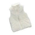 thumbnail image 1 of White Boy Girl Vests for Kids Girl Boy Winter Fall Crewneck Fleece Lined Sherpa Camisole Tank Thermal Thick Fuzzy Cardigan Top Vest Child Clothing Trendy Regular Fit 7 Years, 1 of 3