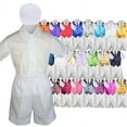 thumbnail image 1 of White Boy Toddler Formal Vest Shorts Suit Satin Vest Necktie Hat 5PC Set sz S-4T, 1 of 2