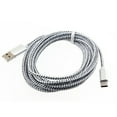 thumbnail image 1 of White Braided 10ft Long Type-C Cable Rapid Charger Sync USB Wire USB-C Power Data Cord DXD for US Cellular Samsung Galaxy S8+ - Verizon Samsung Galaxy S8+ - Tracfone Samsung Galaxy S8+, 1 of 5