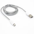 thumbnail image 1 of White Braided 10ft Long USB Cable Rapid Charge Wire Sync Durable Data Sync Cord Micro-USB G5Y for Lenovo Yoga Tablet 10 HD+ 8 - LG Optimus Pad - Motorola Media Edition XOOM 2 - Pantech Element, 1 of 2