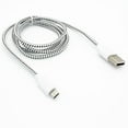 thumbnail image 1 of White Braided USB Cable Rapid Charger Sync Power Wire Cord 42 for Amazon Fire Kids Edition, Kindle - ASUS Google Nexus 2 7 - Barnes & Noble NOOK Color HD HD+ - Blackberry DTek50, Priv, 1 of 5