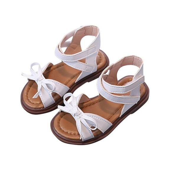 White Breathable Sandals For Kids, Comfortable Soft Sole, Anti-Slip Base, Secure Fit For Outdoor Play