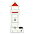 thumbnail image 1 of White Brick Lighthouse Nautical Enamel Lapel Pin, 1 of 3