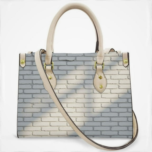 White Brick Stone Wall Sunlight Cross Body Bags For Women Small Leather Female Handbags Fashion Top-Handle Totes