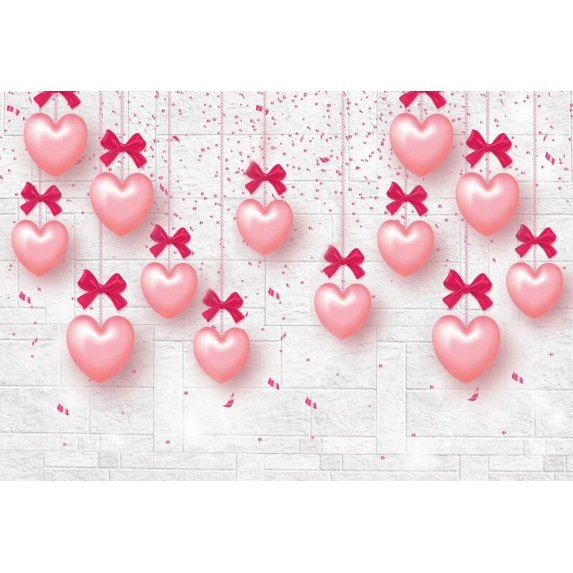 White Brick Wall Background Light Dot Polka Love Portrait Custom Photozone Photographic Photo Backdrop For Photo Studio