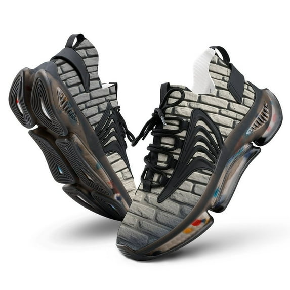 White Brick Wall Walking Shoes for Men Woman Lightweight Tennis Fashion Elastic Sports Shoes Cushion Basketball Shoes