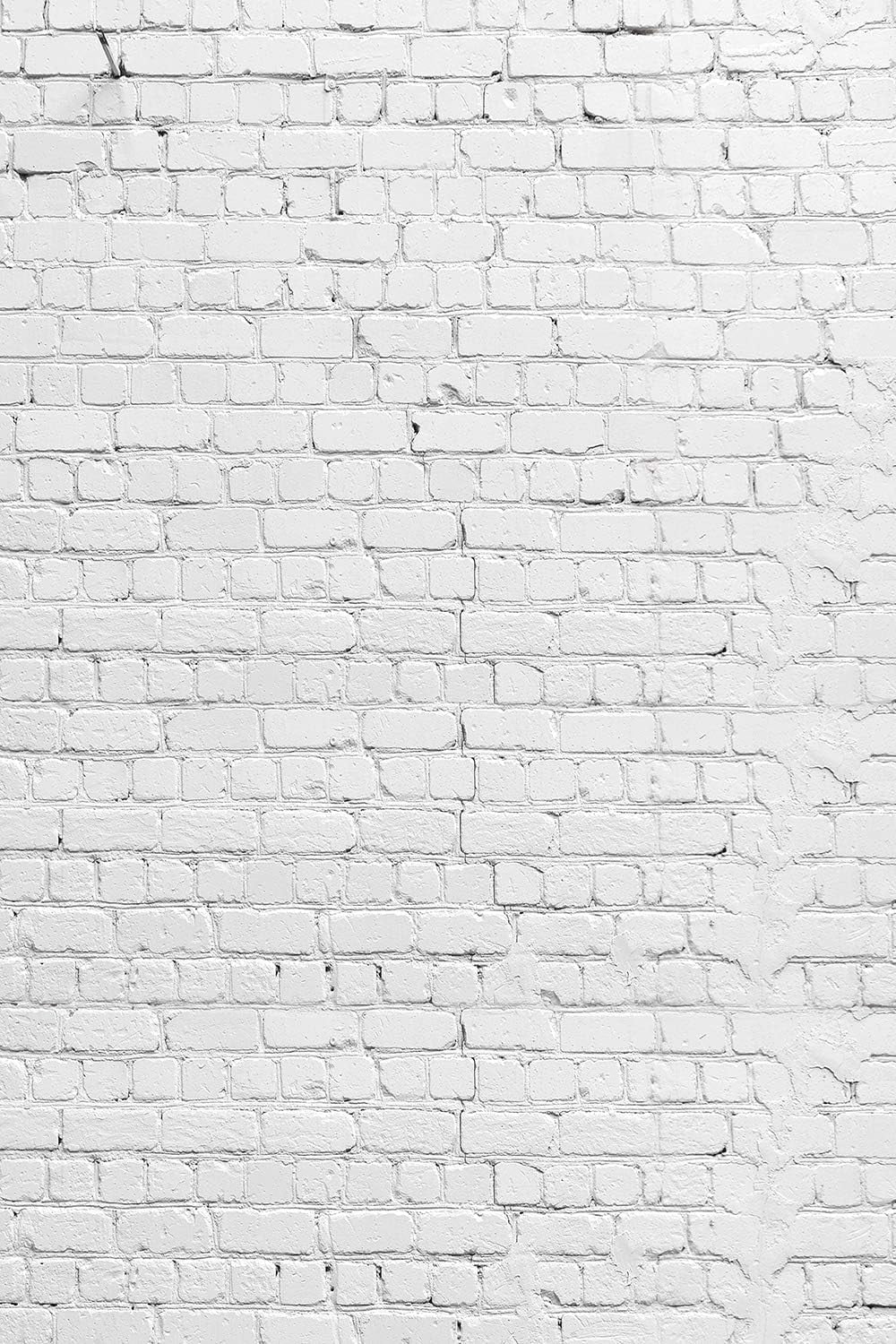 White Brick Wall With Gray Wooden Floor Photography Vinyl Backdrop D ...