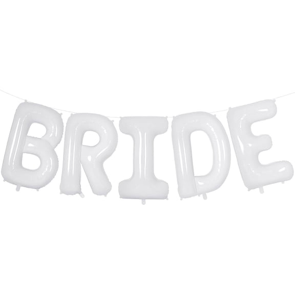 White Bride Balloons, Giant Bride To Be Balloons, Bride Letter Balloons, Bachelorette Party Balloon, Bridal Photo Booth Bridal Banner for Wedding Decorations