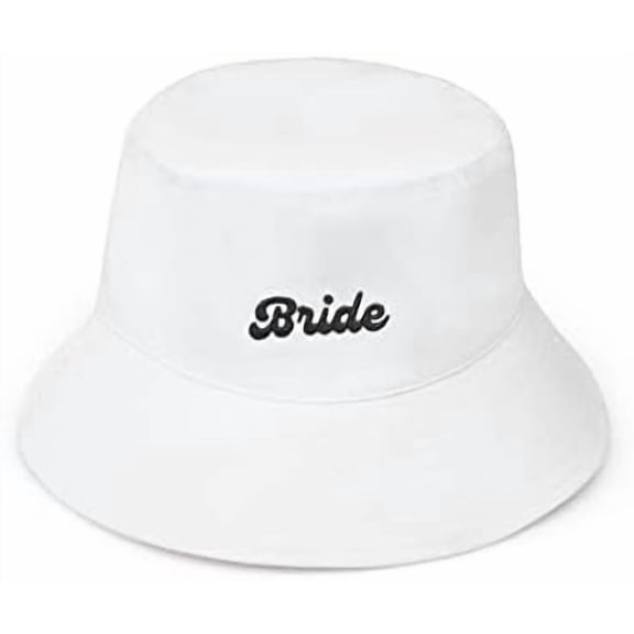 White Bride Bucket Hat | Bachelorette Party Decorations, Bridal Shower Gift, Bach Favors, Engagement Party Accessory, Camp Bride to Be$$Home Decor, Kitchen, & Other