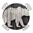 thumbnail image 1 of White Brown Bear Round Tablecloth for 55-60 Inch Tables,Fitted Table Cover with Elastic Edge,Farmhouse Country Rustic Wooden Grain Waterproof Outdoor Table Cloth Protector for Patio Garden Dinner, 1 of 9