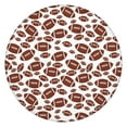thumbnail image 1 of White Brown Footballs Pattern Round Fitted Tablecloth with Elastic Edge,Dining Table Cover Waterproof,Outdoor Round Tablecloth for Camping,Dining,Indoor and Outdoor, 1 of 7
