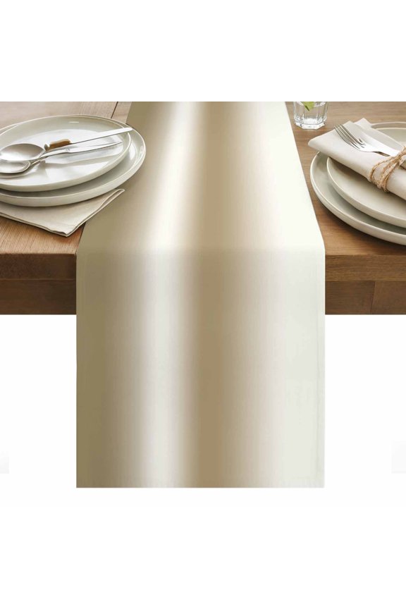 White and Brown Gradient Cotton Linen Table Runner Minimalist Camel Ombre Moden Art Dining Table Runners for Home Decor Party Dining Room Restaurant Kitchen Party 13" x 48"