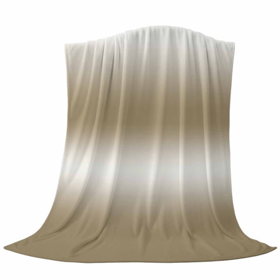 White and Brown Gradient Fleece Throw Blanket Minimalist Camel Ombre Moden Art Ultra Soft Fuzzy Cozy Flannel Throw Blanket for Couch Sofa Bed Car Travel, Ideal Gifts 60x80 Inches
