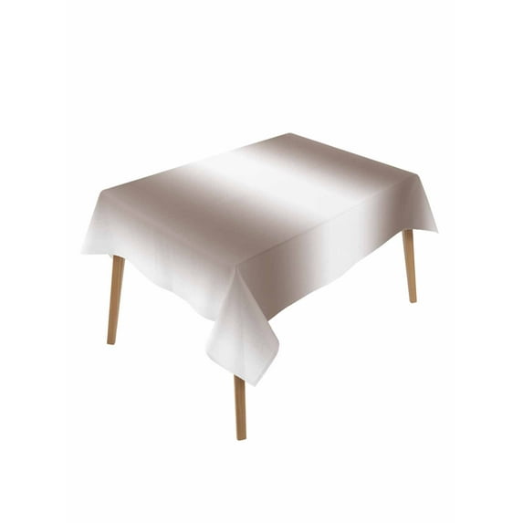 White Brown Table Cloth, Modern Gradient Vertical Stripes Geometric Waterproof Tablecloth for Rectangle Tables, Reusable Washable Fabric Table Cover for Restaurant Kitchen Dining Tables 60"x84"