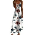 thumbnail image 1 of White Brunch Sun Dresses for Women Fall Summer Sleeveless Slip Vneck Spandex Floral Graphic Maxi Long Loose Fit Dresses Sun Dresses Women 2025 Clothing Y2K 3XL, 1 of 4