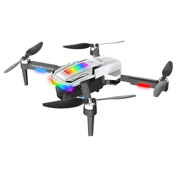 White Brushless Fpv Drone With Esc Camera, Cool Lights, Altitude Hold And Obstacle Avoidance For Kids Adults And Beginners 11.4X10.24X2.36In 0.8Lb