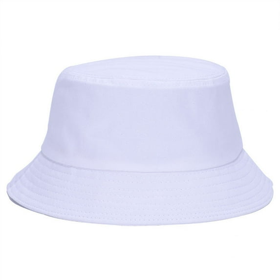White Bucket Hat Fishing Brim Visor Men Sun Hunting Summer Camping Cap Cotton