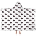 thumbnail image 1 of White Buffalo Pattern Hooded Bath Towel，60"x35" for Ages 3 To 12 Kids, Quick Dry Lightweight Soft Microfiber Hood Beach Towel Cover Up for Kids, 1 of 7