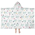 thumbnail image 1 of White Buffalo Skull Dot Pattern Hooded Bath Towel，50"x30" for Ages 3 To 12 Kids, Quick Dry Lightweight Soft Microfiber Hood Beach Towel Cover Up for Kids, 1 of 7