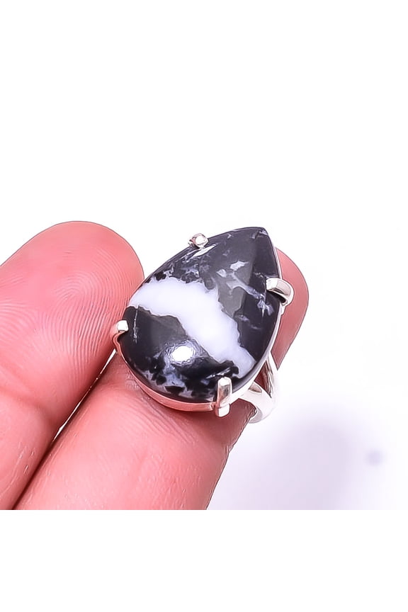 White Buffalo Turquoise - Nevada Solitaire Gemstone 925 Sterling Silver Ring S.6 R30, Beautiful Jewelry For Woman & G, New Year Sale, Valentin's Day G