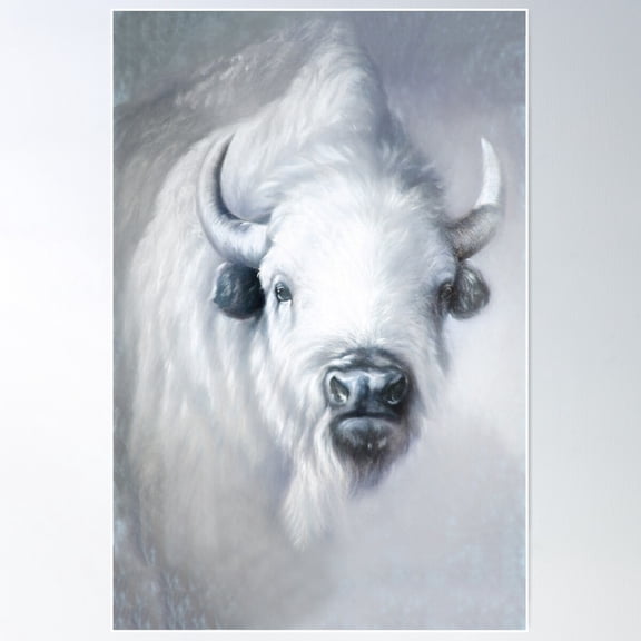 White Buffalo, White Bison: Sanctity Poster Wall Art, Modern Wall Decor For Living Room Bedroom, 8x12 UNFRAMED
